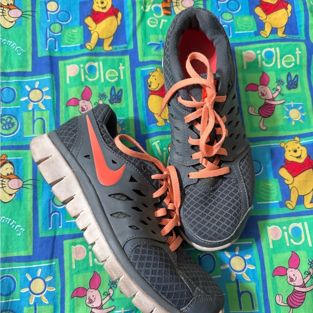 Nike Gray and Orange Running Shoes